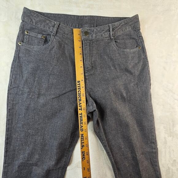 Soft Surroundings pants Pull On Stretch Gray Denim Jeans XL Extra Large comfort - Picture 3 of 10